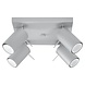 Sollux Lighting LED Deckenspot Grau RING - 4 x GU10 Fassung - exkl. LED's