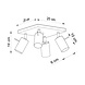 LED Deckenspot Grau RING - 4 x GU10 Fassung - exkl. LED's LED Deckenspot Grau RING - 4 x GU10 Fassung - exkl. LED's