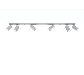 SOLLUX Lighting Group LED Deckenspot Grau RING - 6 x GU10 Fassung - exkl. LED's