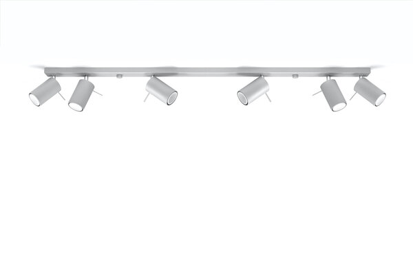 SOLLUX Lighting Group LED Deckenspot Grau RING - 6 x GU10 Fassung - exkl. LED's