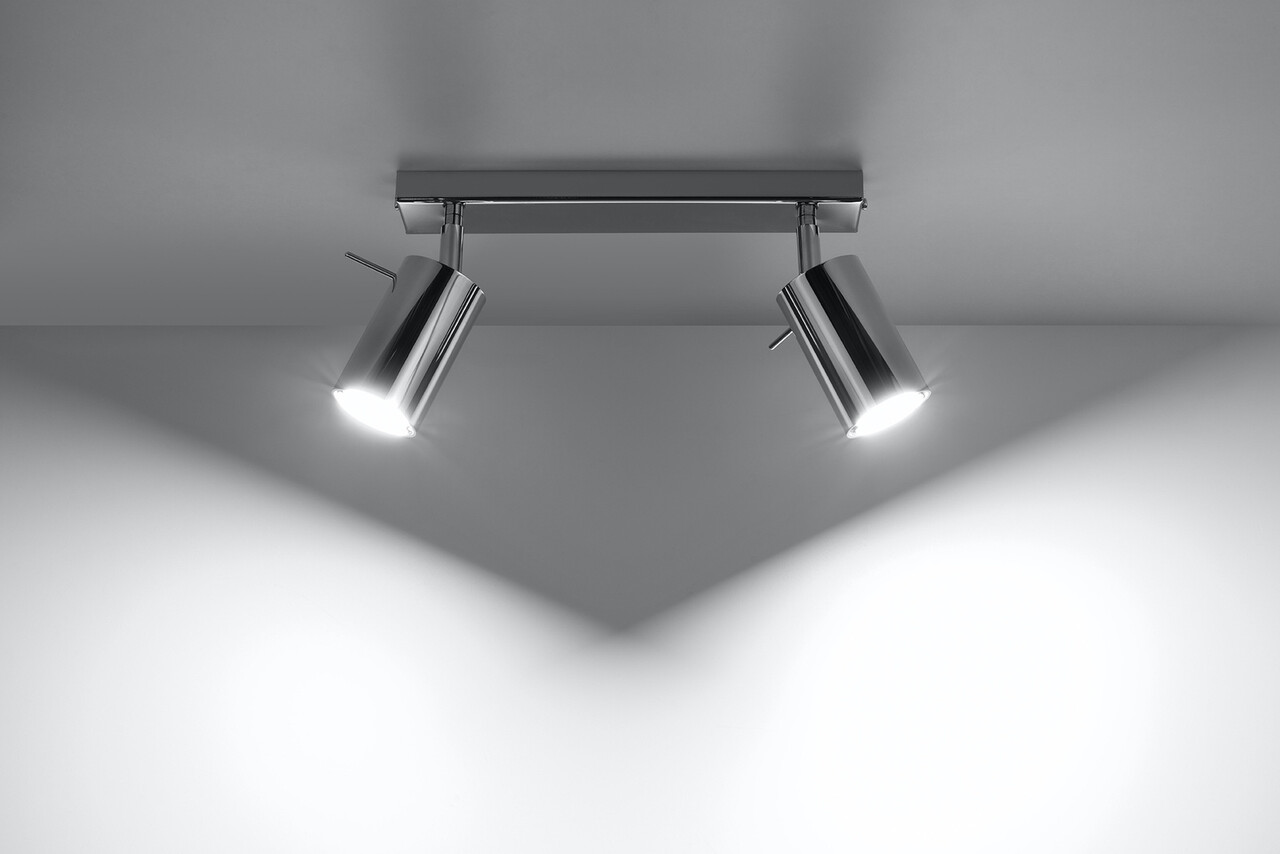 Sollux Lighting LED Deckenspot Chrom RING - 2 x GU10 Fassung - exkl. LED's