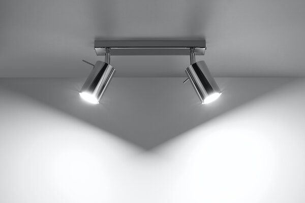 Sollux Lighting LED Deckenspot Chrom RING - 2 x GU10 Fassung - exkl. LED's