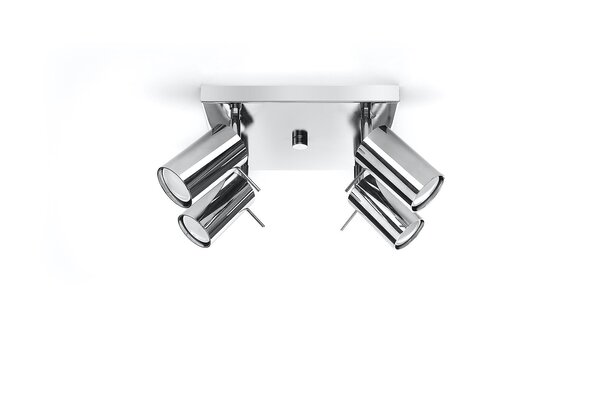 Sollux Lighting LED Deckenspot Chrom RING - 4 x GU10 Fassung - exkl. LED's