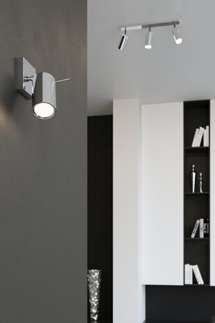 Sollux Lighting LED Deckenspot Chrom RING - 4 x GU10 Fassung - exkl. LED's