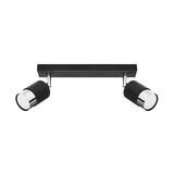 Sollux Lighting LED Deckenspot Schwarz Chrom NERO - 2 x GU10 Fassung - exkl. LED's