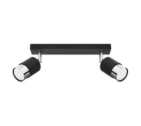 SOLLUX Lighting Group LED Deckenspot Schwarz Chrom NERO - 2 x GU10 Fassung - exkl. LED's SOLLUX Lighting Group LED Deckenspot Schwarz Chrom NERO - 2 x GU10 Fassung - exkl. LED's