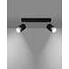 Sollux Lighting LED Deckenspot Schwarz Chrom NERO - 2 x GU10 Fassung - exkl. LED's