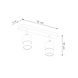 Sollux Lighting LED Deckenspot Schwarz Chrom NERO - 2 x GU10 Fassung - exkl. LED's