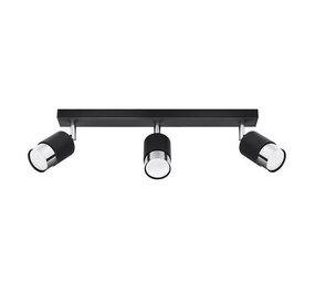 Sollux Lighting LED Deckenspot Schwarz Chrom NERO - 3 x GU10 Fassung - exkl. LED's