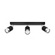 Sollux Lighting LED Deckenspot Schwarz Chrom NERO - 3 x GU10 Fassung - exkl. LED's