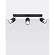 Sollux Lighting LED Deckenspot Schwarz Chrom NERO - 3 x GU10 Fassung - exkl. LED's