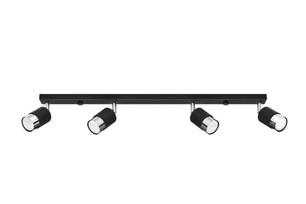 Sollux Lighting LED Deckenspot Schwarz Chrom NERO - 4 x GU10 Fassung - exkl. LED's Sollux Lighting LED Deckenspot Schwarz Chrom NERO - 4 x GU10 Fassung - exkl. LED's