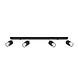 Sollux Lighting LED Deckenspot Schwarz Chrom NERO - 4 x GU10 Fassung - exkl. LED's Sollux Lighting LED Deckenspot Schwarz Chrom NERO - 4 x GU10 Fassung - exkl. LED's