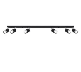 SOLLUX Lighting Group LED Deckenspot Schwarz Chrom NERO - 6 x GU10 Fassung - exkl. LED's SOLLUX Lighting Group LED Deckenspot Schwarz Chrom NERO - 6 x GU10 Fassung - exkl. LED's