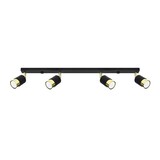 SOLLUX Lighting Group LED Deckenspot Schwarz Gold NERO - 4 x GU10 Fassung - exkl. LED's SOLLUX Lighting Group LED Deckenspot Schwarz Gold NERO - 4 x GU10 Fassung - exkl. LED's