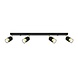 Sollux Lighting LED Deckenspot Schwarz Gold NERO - 4 x GU10 Fassung - exkl. LED's