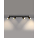 Sollux Lighting LED Deckenspot Schwarz Gold NERO - 4 x GU10 Fassung - exkl. LED's