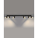 Sollux Lighting LED Deckenspot Schwarz Gold NERO - 6 x GU10 Fassung - exkl. LED's