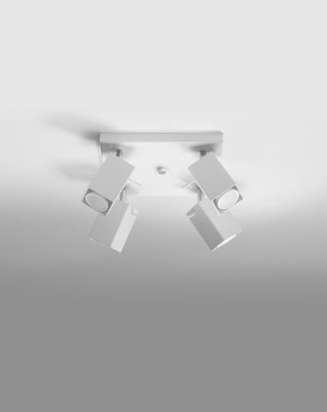 SOLLUX Lighting Group LED Deckenspot Weiß MERIDA - 4 x GU10 Fassung - exkl. LED's