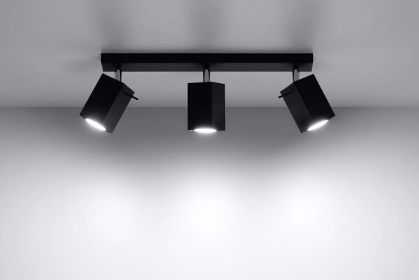 Sollux Lighting LED Deckenspot Schwarz MERIDA - 3 x GU10 Fassung - exkl. LED's