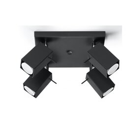 SOLLUX Lighting Group LED Deckenspot Schwarz MERIDA - 4 x GU10 Fassung - exkl. LED's SOLLUX Lighting Group LED Deckenspot Schwarz MERIDA - 4 x GU10 Fassung - exkl. LED's