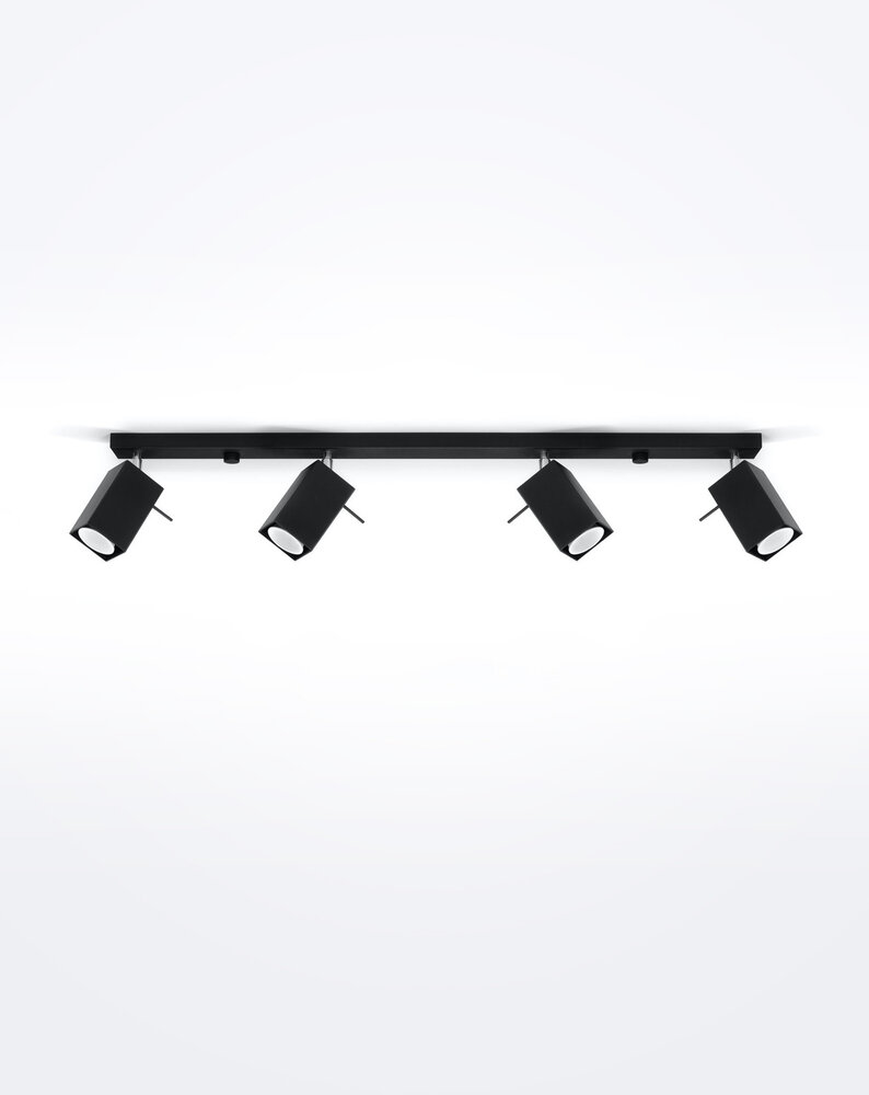 Sollux Lighting LED Deckenspot Schwarz MERIDA - 4 x GU10 Fassung - exkl. LED's