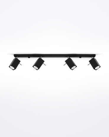 Sollux Lighting LED Deckenspot Schwarz MERIDA - 4 x GU10 Fassung - exkl. LED's