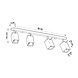 Sollux Lighting LED Deckenspot Schwarz MERIDA - 4 x GU10 Fassung - exkl. LED's