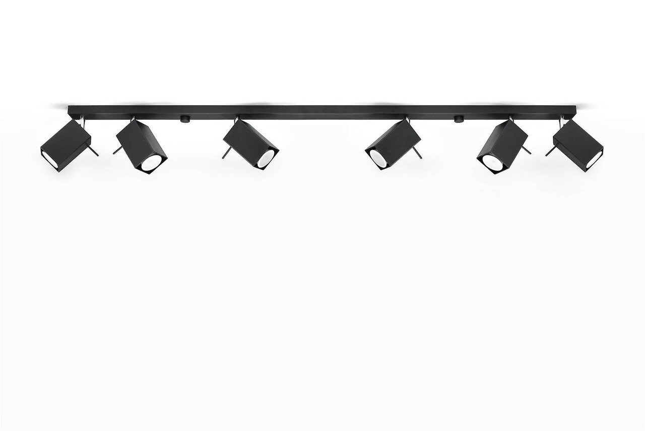 SOLLUX Lighting Group LED Deckenspot Schwarz MERIDA - 6 x GU10 Fassung - exkl. LED's SOLLUX Lighting Group LED Deckenspot Schwarz MERIDA - 6 x GU10 Fassung - exkl. LED's