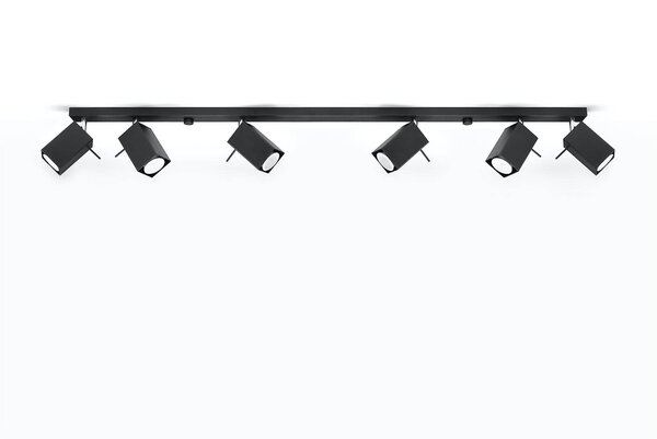 Sollux Lighting LED Deckenspot Schwarz MERIDA - 6 x GU10 Fassung - exkl. LED's