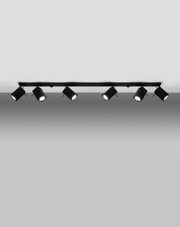 SOLLUX Lighting Group LED Deckenspot Schwarz MERIDA - 6 x GU10 Fassung - exkl. LED's SOLLUX Lighting Group LED Deckenspot Schwarz MERIDA - 6 x GU10 Fassung - exkl. LED's