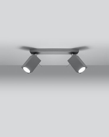 Sollux Lighting LED Deckenspot Grau MERIDA - 2 x GU10 Fassung - exkl. LED's