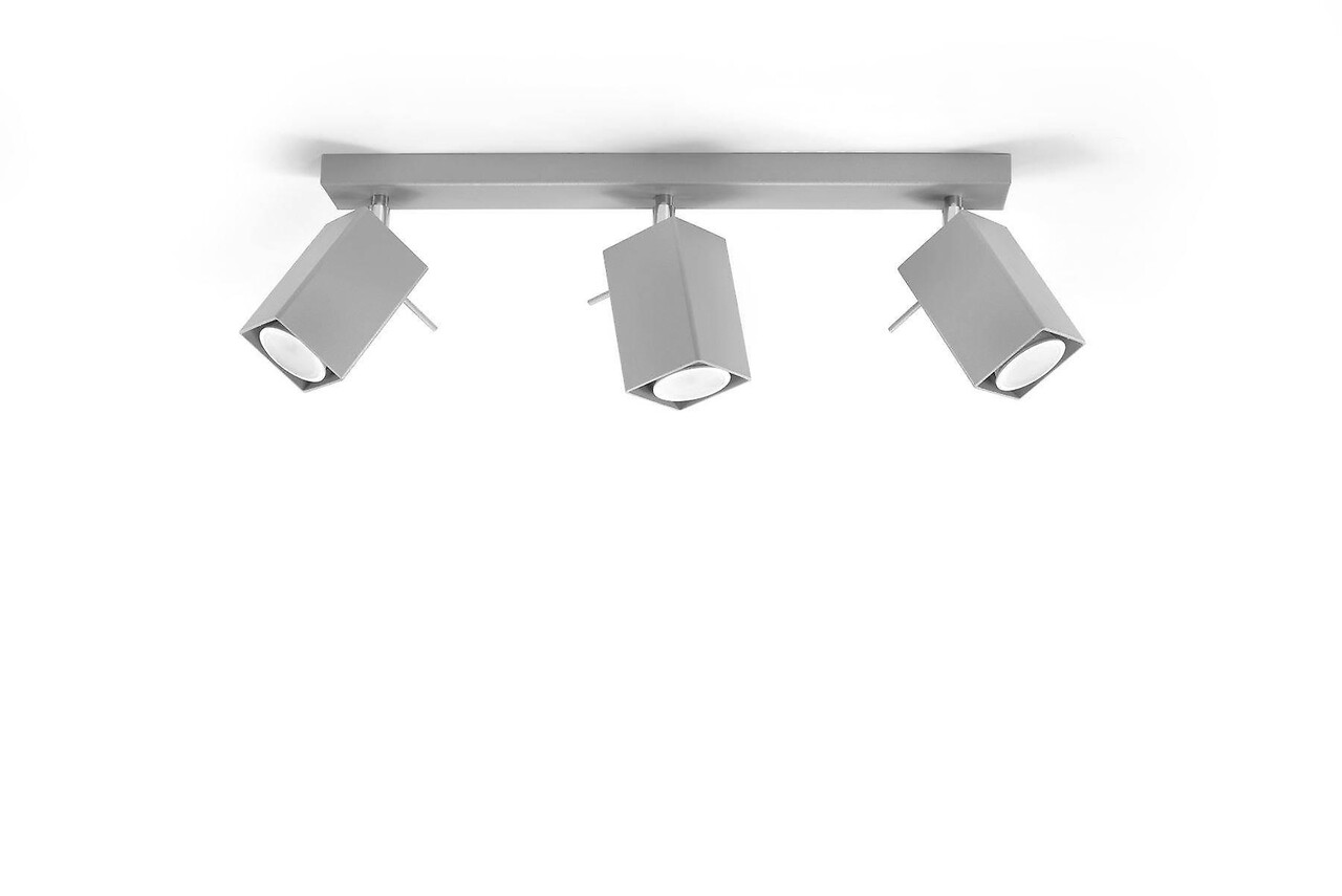 Sollux Lighting LED Deckenspot Grau MERIDA - 3 x GU10 Fassung - exkl. LED's
