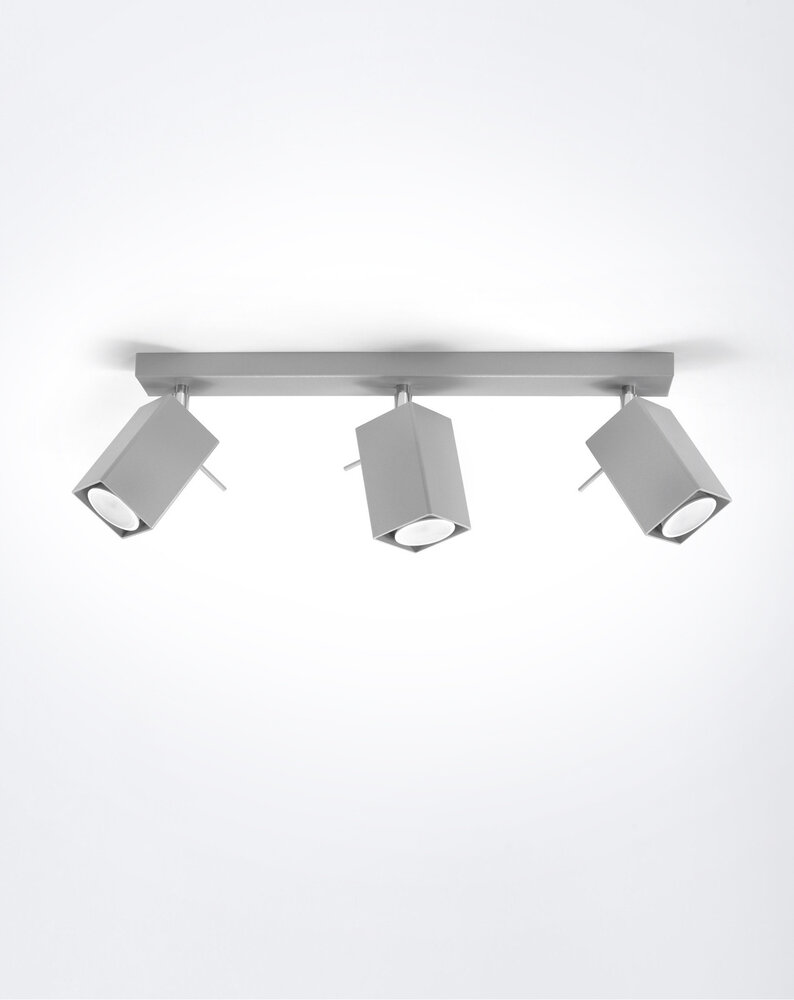 Sollux Lighting LED Deckenspot Grau MERIDA - 3 x GU10 Fassung - exkl. LED's