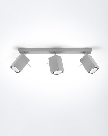 Sollux Lighting LED Deckenspot Grau MERIDA - 3 x GU10 Fassung - exkl. LED's