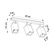 Sollux Lighting LED Deckenspot Grau MERIDA - 3 x GU10 Fassung - exkl. LED's
