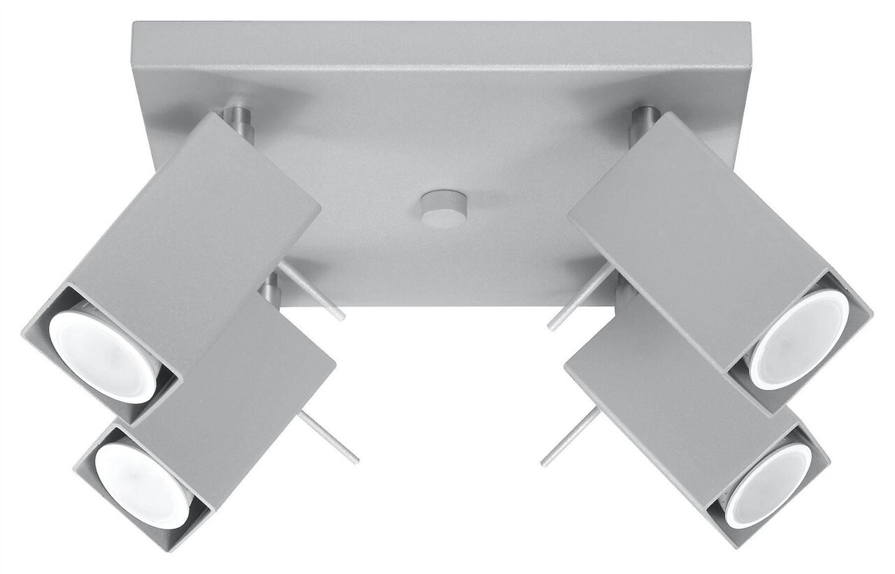 SOLLUX Lighting Group LED Deckenspot Grau MERIDA - 4 x GU10 Fassung - exkl. LED's