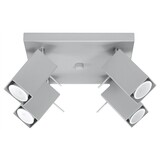SOLLUX Lighting Group LED Deckenspot Grau MERIDA - 4 x GU10 Fassung - exkl. LED's SOLLUX Lighting Group LED Deckenspot Grau MERIDA - 4 x GU10 Fassung - exkl. LED's