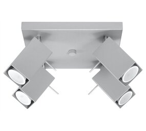 Sollux Lighting LED Deckenspot Grau MERIDA - 4 x GU10 Fassung - exkl. LED's