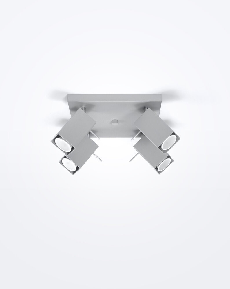 Sollux Lighting LED Deckenspot Grau MERIDA - 4 x GU10 Fassung - exkl. LED's