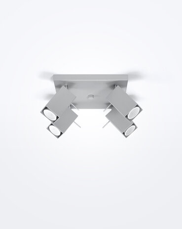 SOLLUX Lighting Group LED Deckenspot Grau MERIDA - 4 x GU10 Fassung - exkl. LED's