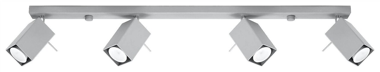 SOLLUX Lighting Group LED Deckenspot Grau MERIDA - 4 x GU10 Fassung - exkl. LED's SOLLUX Lighting Group LED Deckenspot Grau MERIDA - 4 x GU10 Fassung - exkl. LED's