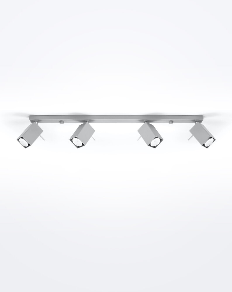 Sollux Lighting LED Deckenspot Grau MERIDA - 4 x GU10 Fassung - exkl. LED's