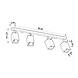 Sollux Lighting LED Deckenspot Grau MERIDA - 4 x GU10 Fassung - exkl. LED's