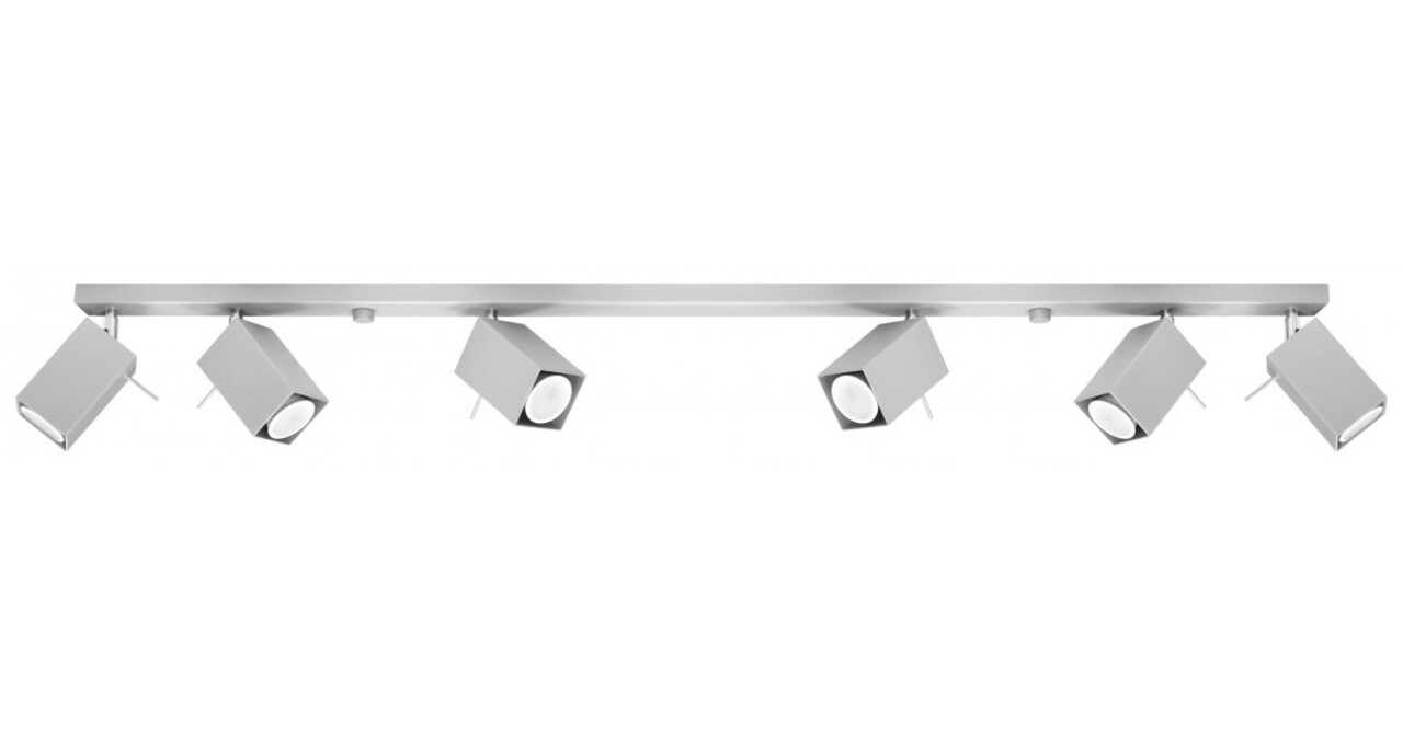 Sollux Lighting LED Deckenspot Grau MERIDA -6 x GU10 Fassung - exkl. LED's Sollux Lighting LED Deckenspot Grau MERIDA -6 x GU10 Fassung - exkl. LED's