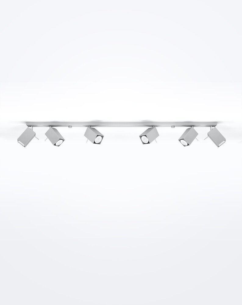 SOLLUX Lighting Group LED Deckenspot Grau MERIDA -6 x GU10 Fassung - exkl. LED's