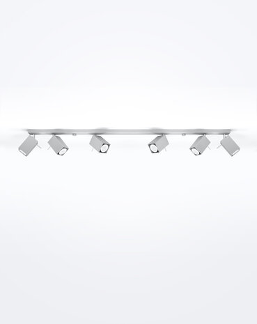 SOLLUX Lighting Group LED Deckenspot Grau MERIDA -6 x GU10 Fassung - exkl. LED's