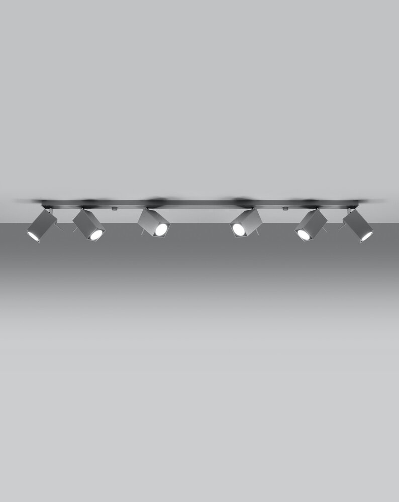Sollux Lighting LED Deckenspot Grau MERIDA -6 x GU10 Fassung - exkl. LED's Sollux Lighting LED Deckenspot Grau MERIDA -6 x GU10 Fassung - exkl. LED's