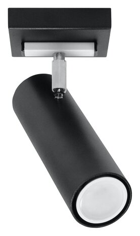 Sollux Lighting LED Deckenspot Schwarz Silber DIREZIONE - 1 x GU10 Fassung - exkl. LED's