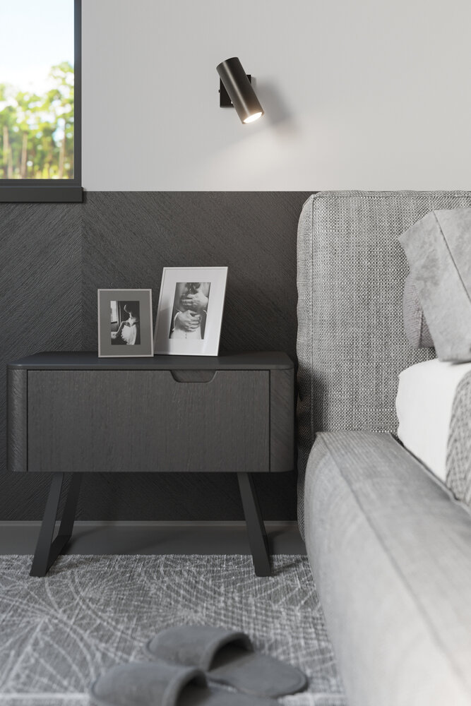 Sollux Lighting LED Deckenspot Schwarz Silber DIREZIONE - 1 x GU10 Fassung - exkl. LED's